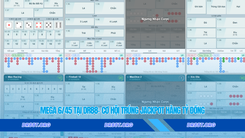 Mega 6_45 tại dr88– Cơ hội trúng Jackpot hàng tỷ đồng