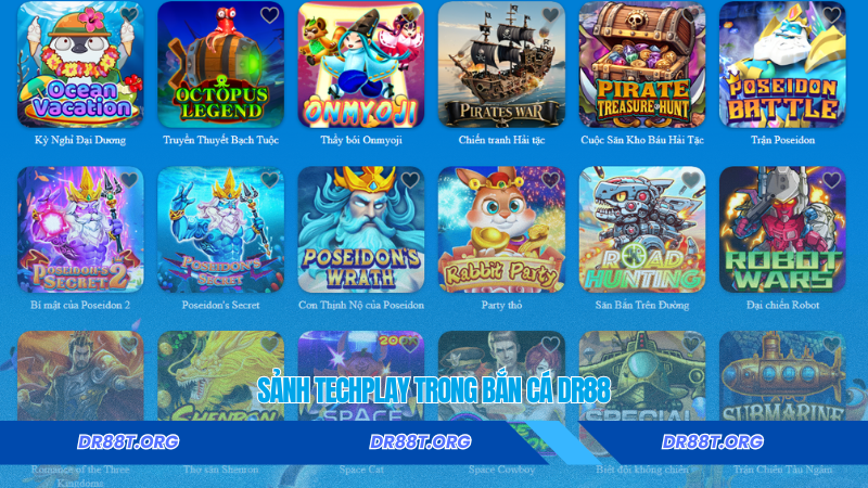 Sảnh TechPlay trong bắn cá Dr88