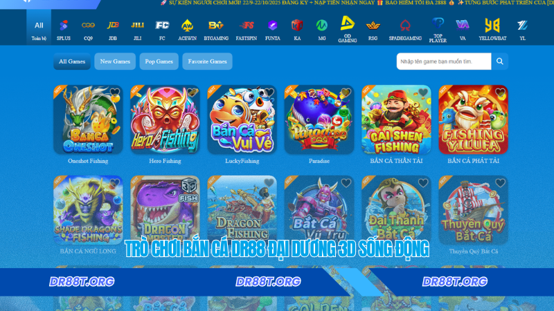 Trò chơi bắn cá Dr88 đại dương 3D sống động