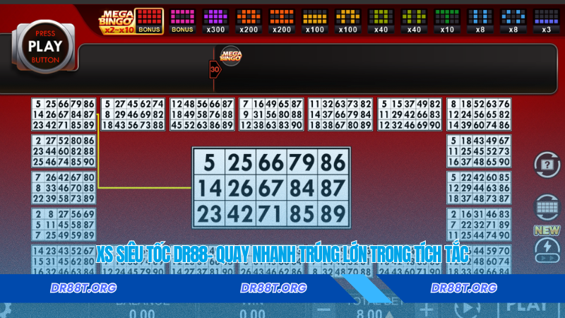 XS siêu tốc DR88– Quay nhanh trúng lớn trong tích tắc